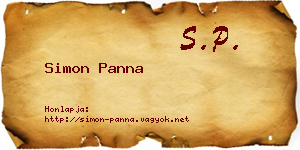 Simon Panna névjegykártya